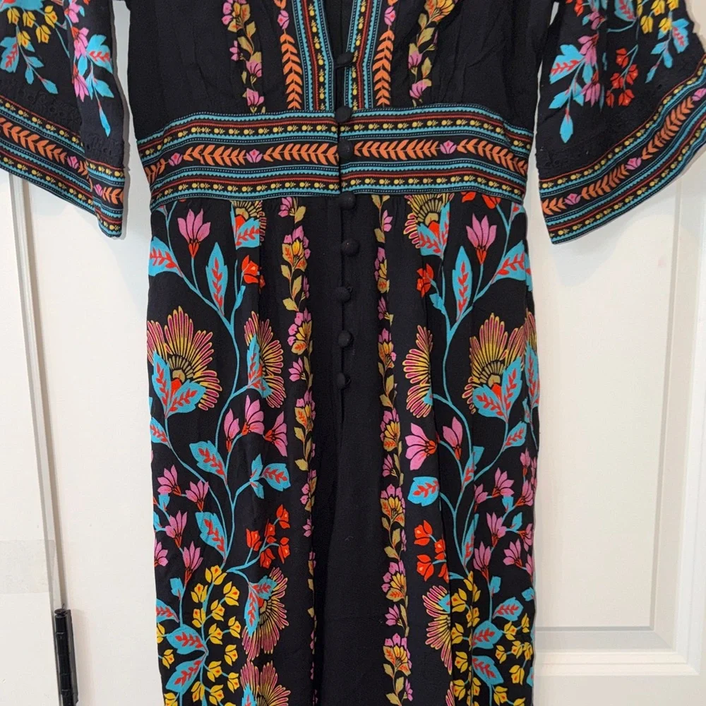 FARM Rio Printed V Neck Jumpsuit in Bloom Sz XS NWT - Picture 6 of 13